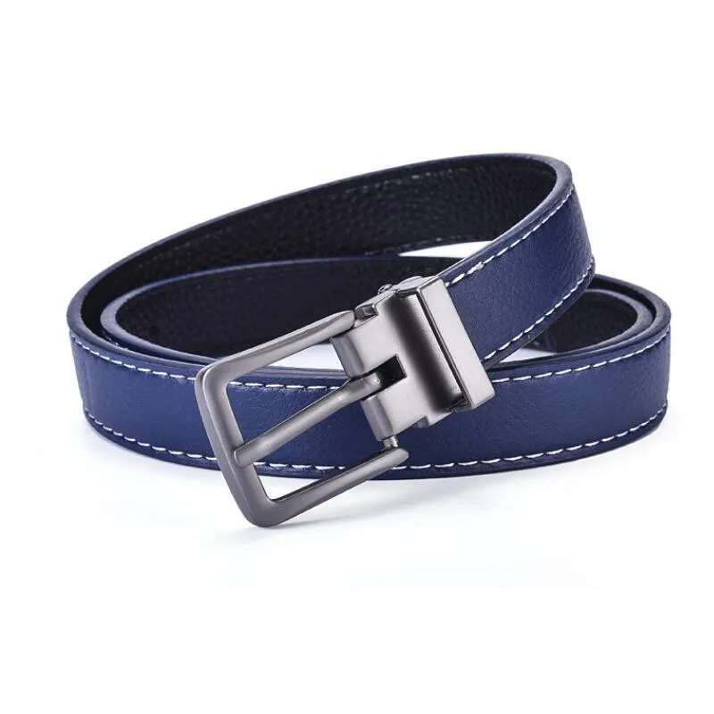 New Style Fashion Children Leather Belts Design Alloy Pin Buckle Boys Girls Kid Casual Waistband Jeans Adjustable Men's Belt 3