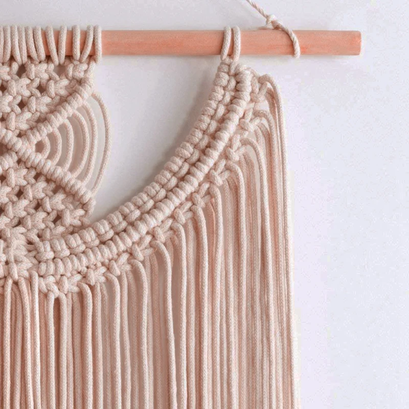 Макраме настенный подвесной маленький художественный Тканый гобелен Бохо