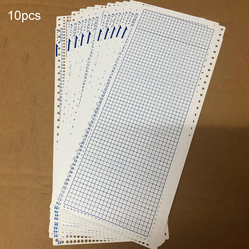

10pcs Practical Accessories 24 Needles Tool Punch Card Durable Knitting Machine Spare Parts Paper Universal Sewing Blank DIY