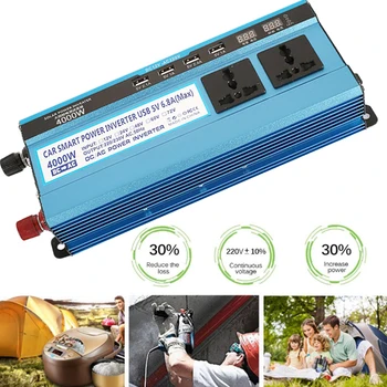

Converter Car Inverter High Performance Solar Power Inverter Outdoor Transformer DC12V To AC220V with Digital Display Portable