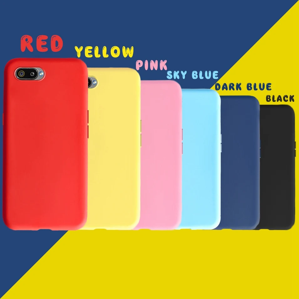 oppo phone cases For OPPO A1K Phone Case Realme C2 Cover Colored Silicone Soft Coque For OPPO A1K RMX1941 A1K A1 k CPH1923 Funda RealmeC2 6.1" oppo flip cover