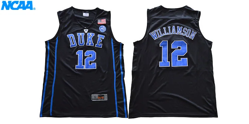 Новое поступление, высокое качество, футболка NCAA Duke Williamson#12, спортивные майки, S-XXXL