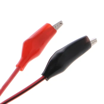 

Dual Red & Black Test Leads with Crocodile Clips Alligator Jumper Cable Wire 105cm