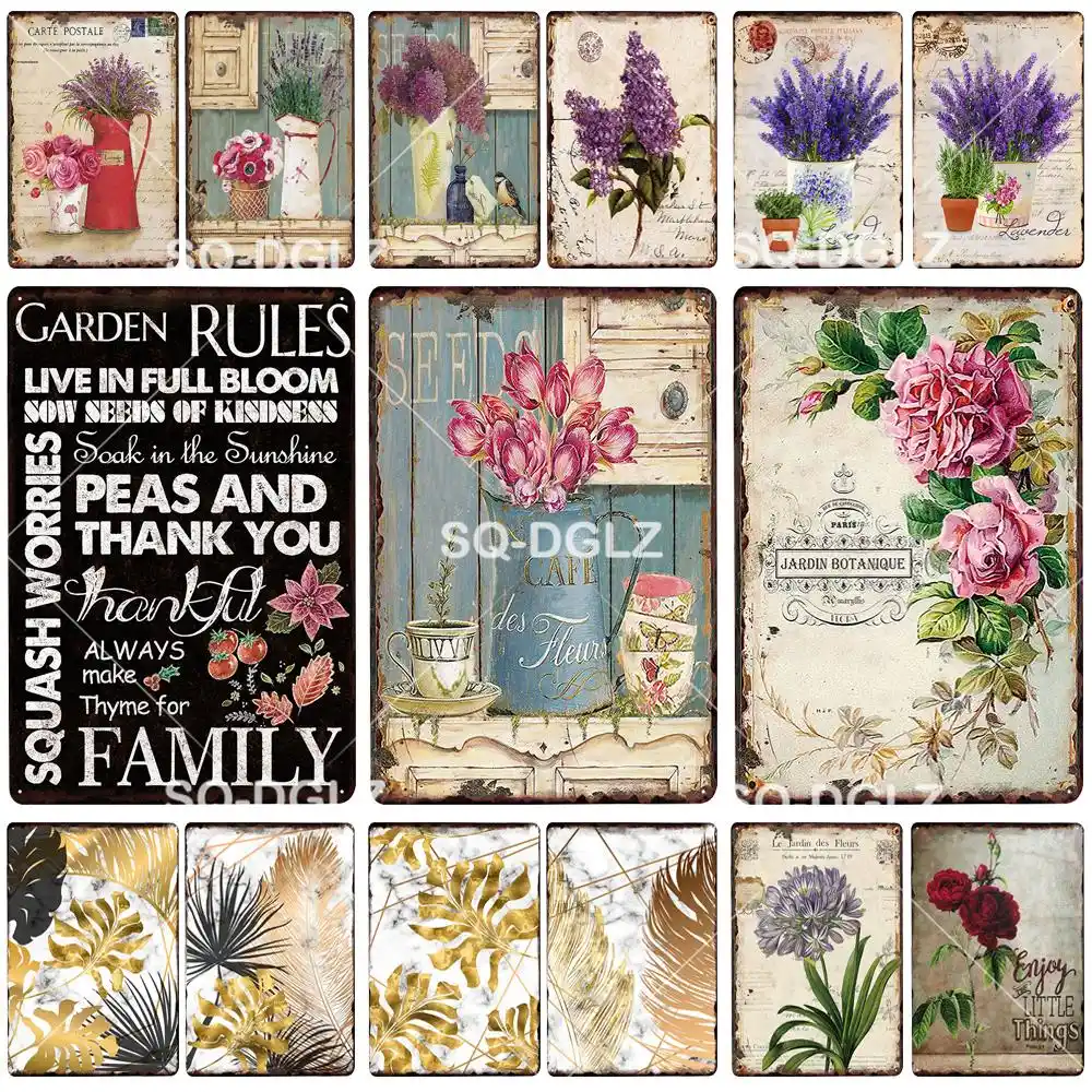 Europe Garden Metal Sign Plaque Metal Vintage Decor Pub Bar Decoration Oil Painting Tin Sign Plate Poster Home Decor Plaques Signs Aliexpress