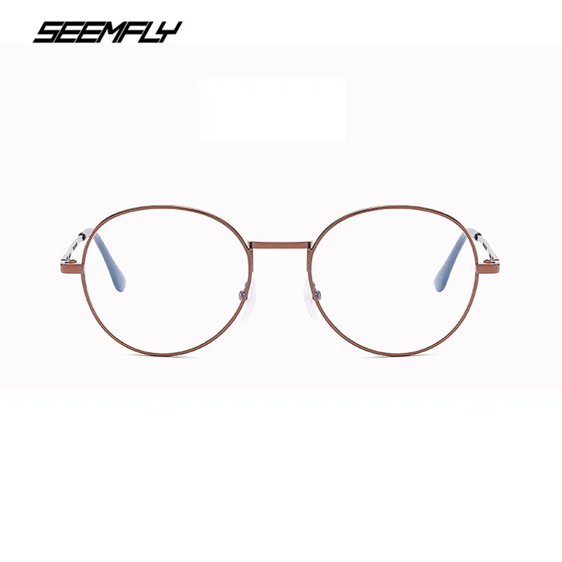 SEEMFLY, Ретро стиль, полигон, неправильные, для женщин, по рецепту, очки для глаз, оправа, металл, компьютер, мужские, анти-синий светильник, очки