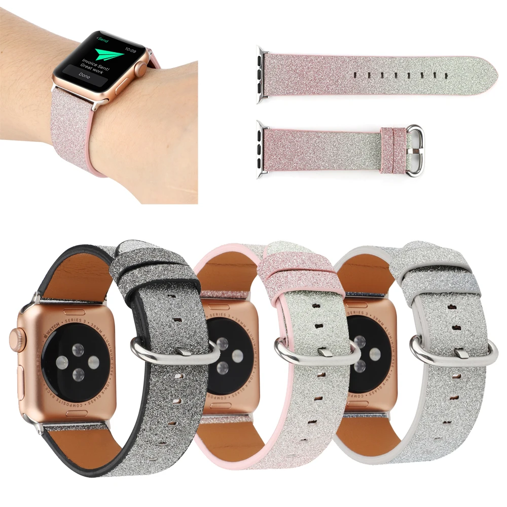 Ремешок для часов apple Watch кожаный ремешок для apple watch кожаный ремешок 44 мм 40 мм 38 мм 42 мм для iwatch 5 4 3 2 1 Аксессуары для ремешка