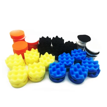 

50PCS SET 80mm Colorful Buffing Polishing Waxing Sponge Pads For Car Polisher