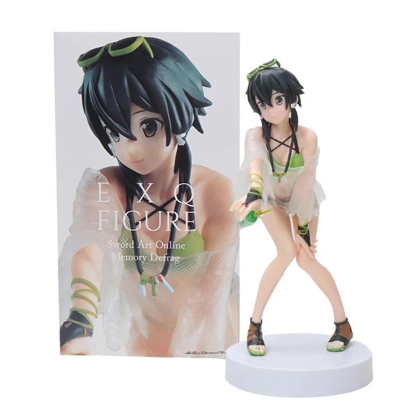 18cm EXQ Sword Art Online Figure SAO Asada Shino Swimsuit Ver. Anime Figure Girl Figurine PVC Colletcible Model Gifts Toys