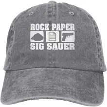 Rock paper Sig Sauer ковбойские кепки унисекс регулируемые бейсболки Дальнобойщика