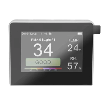 

New Indoor/Outdoor Digital Air Quality Monitor Gas Detector PM2.5/ HCHO/TVOC Tester CO2 Meter Monitor Gas Analyzer