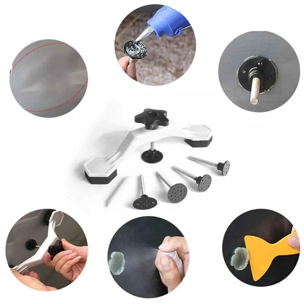 Car Body Paintless Dent Repair Tool Pulling Bridge Puller Auto Body Damage Fix Tools Hail Removal Pulling Tabs Dropshipping