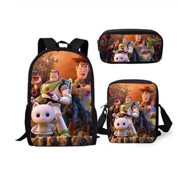 

Children's Backpack Toy Story Pattern Students School Bags Cartoon Annime 3PC/Set Teenagers Book-Bags Mochila Rucksack