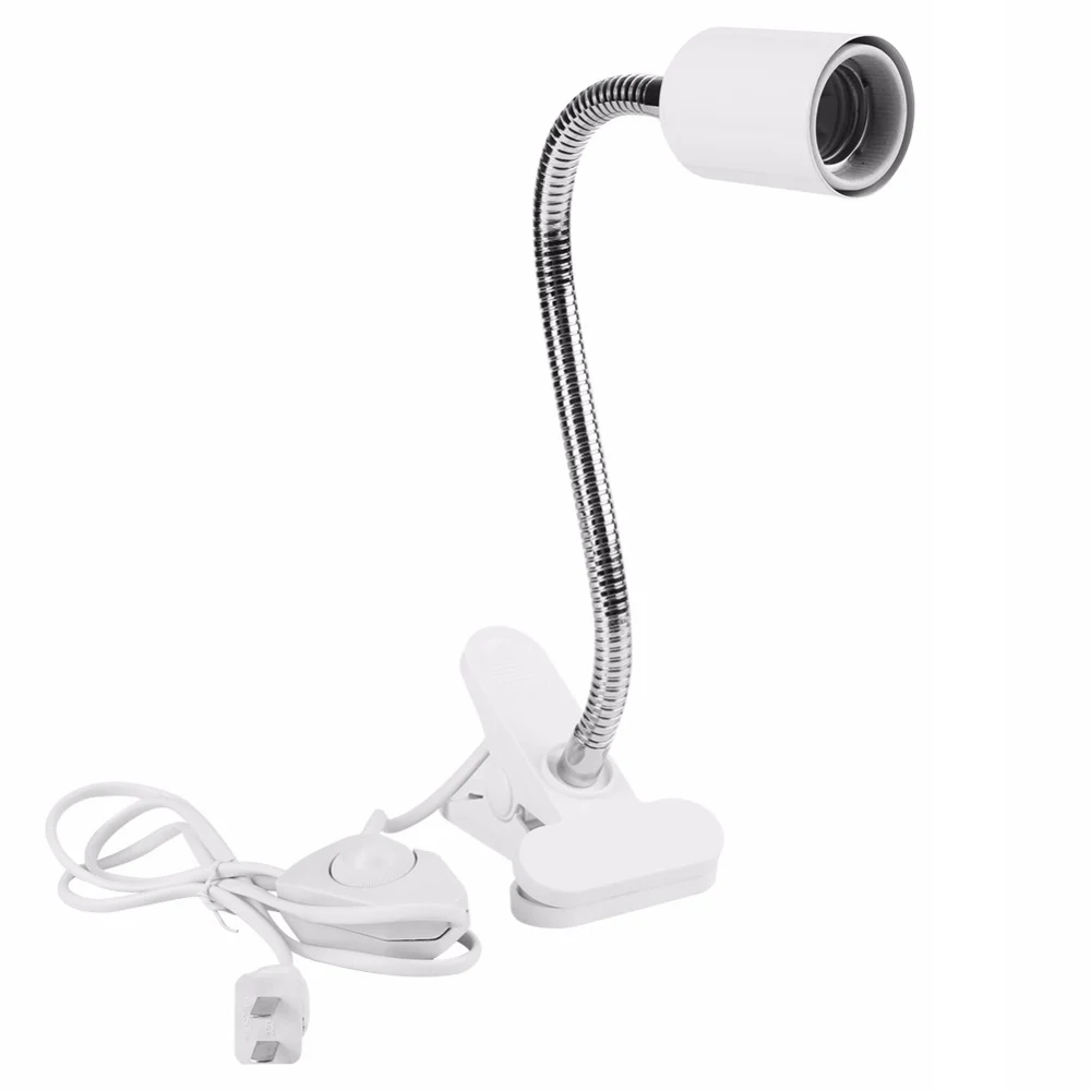 White lamp holder UVA+ UVB 3,0 лампа для рептилий набор с зажимом для лампы держатель лампы и термометр гигрометр черепахи греется Лампа Комплект - Цвет: White lamp holder
