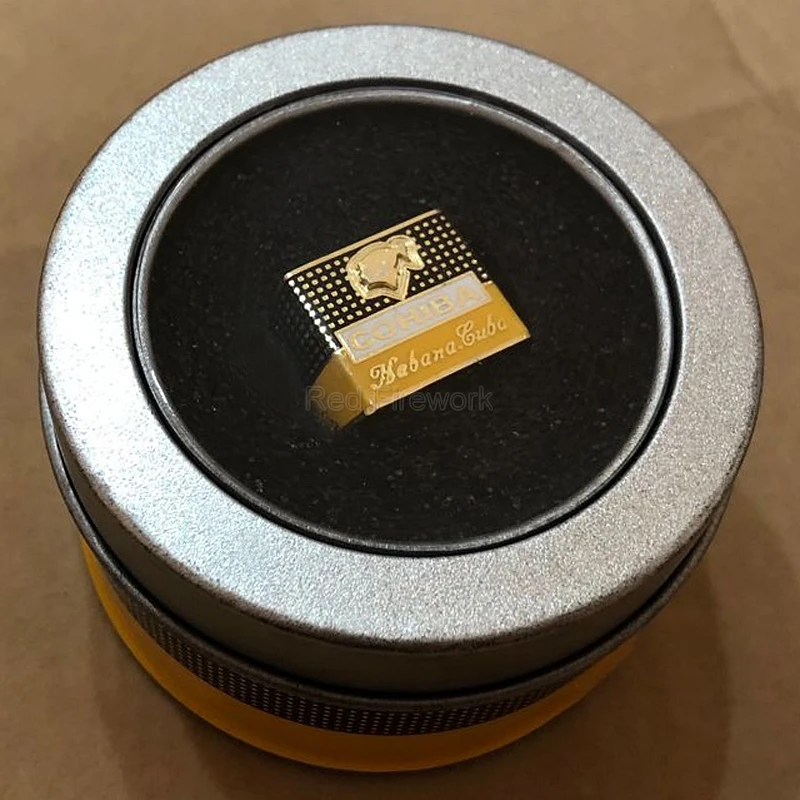 COHIBA элегантное сигарное кольцо позолоченное 925 пробы Серебряное кольцо креативные ювелирные изделия