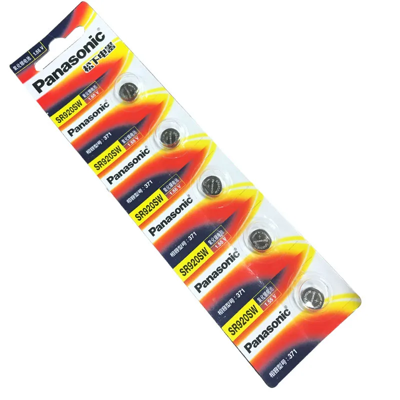 20X Panasonic 1,55 в SR920SW 371 AG6 Кнопка часы на батарейках батарея для часы-игрушка Автомобильный ключ калькулятор Серебряная оксидная батарея