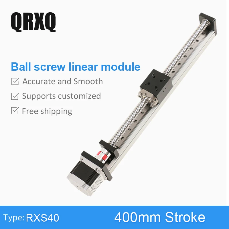 Free return Screw rod linear guide rail sliding platform module moving platform 400mm