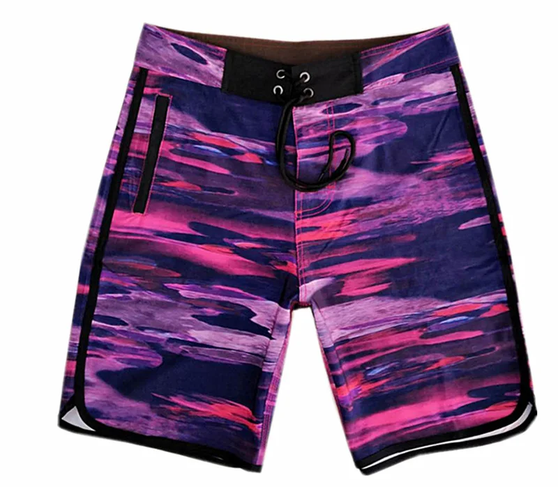 Дизайн мужские шорты водонепроницаемые эластичные мужские пляжные шорты купальники мужские летние для Серфинга Короткий купальный костюм пляжные шорты бордшорты - Цвет: 47-Purple