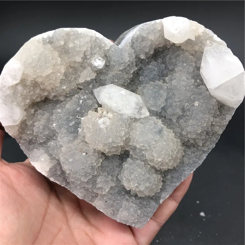 0 59 кг красивое натуральное минеральное apophyllite сердце с zeolite образцы | Дом и сад