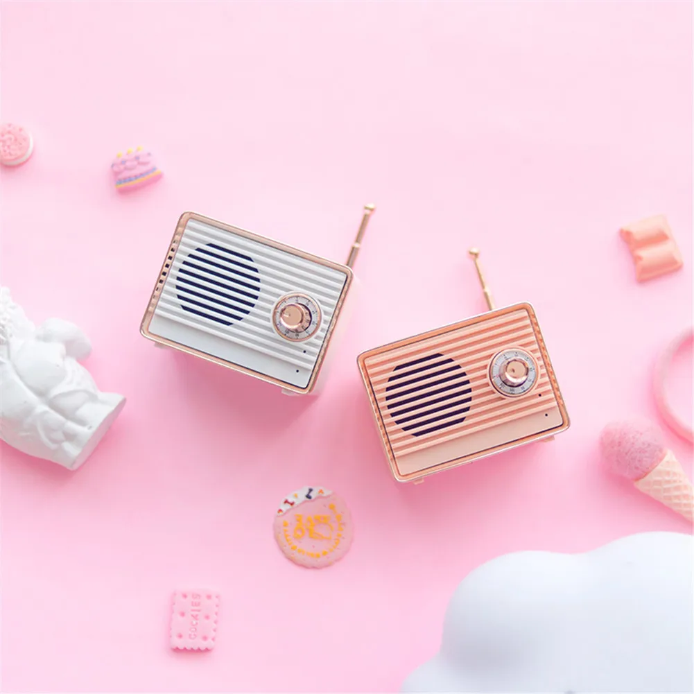 Bluetooth динамик Винтаж Мини милый Bluetooth динамик Ностальгический тяжелый бас 3D стерео объемный HiFi звуковые эффекты
