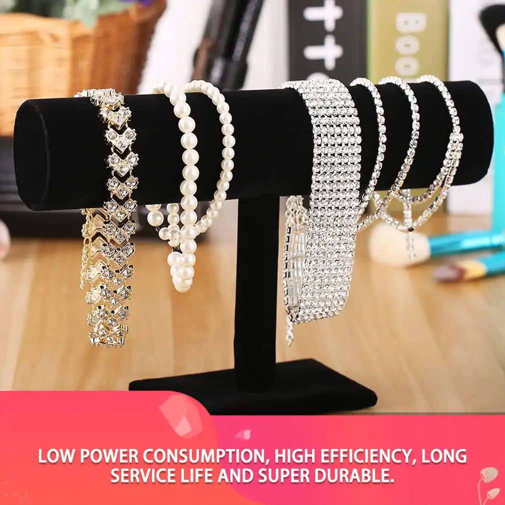 Halskette T-Bar tragbarer Organizer für Schmuckständer Uhr Armreif Goulian Samt-Armband-Halter Halskette T-Bar tragbarer Organizer für Schmuckständer Uhr Armreif Goulian Samt-Armband-Halter