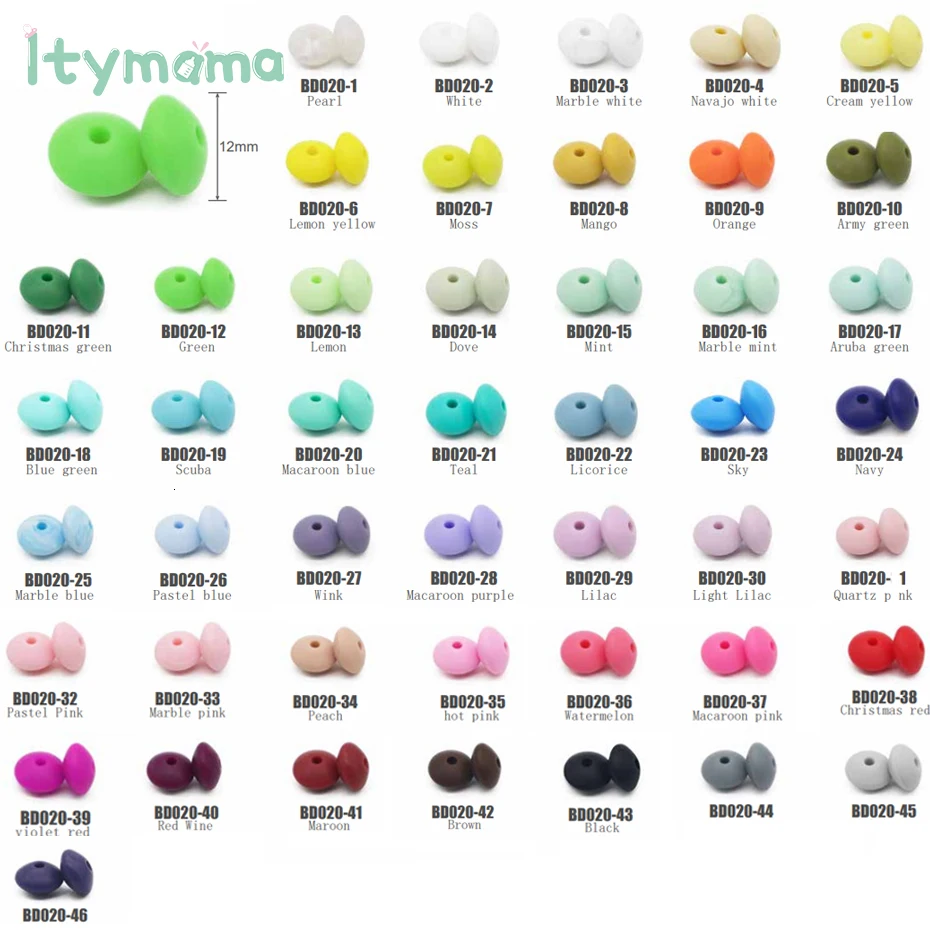 Itymama, 300 шт, чечевица, силиконовый прорезыватель, без бисфенола, Abacus Perle, силиконовые бусины, сделай сам, прорезыватель, ожерелье, игрушка для кормления, подарки, детский Прорезыватель
