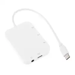 Type C до 3x USB 2,0 концентратор адаптер USB C PD зарядка 3,5 мм аудио разъем для ноутбука