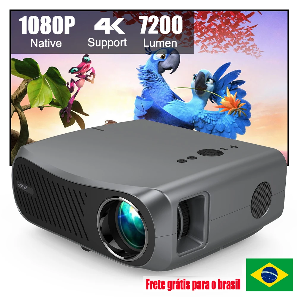 Home Projector 4K Resolution 7200 Lumens Video Led 10000:1 Contrst Ratio Freeshipping Beamer Cinema Full Hd 1080P | Электроника