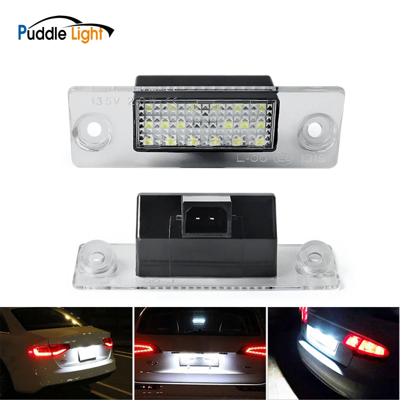 

2pcs Waterproof License Plate Number Light Bulbs For Audi S5 B5 A5 S4 A4 A3 S3 LED Car Assembly