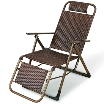

Lounge Chair Folding Lunch Break Summer Cool Balcony Home Leisure Nap Lounge Chair Office Backrest Folding Chair Bamboo Chair