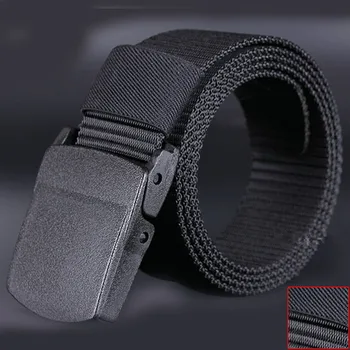 

Fashion Canvas Belt Automatic buckle men Belt Waist Belts with Plastic Buckle casual canvas belt Outdoor Alloy Solid Color belt