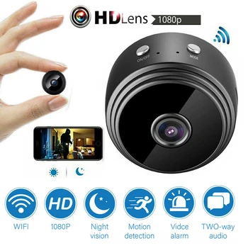 

Mini HD 1080P Hidden Camera Wireless WiFi IP Camera Night Vision DVR IP Remote Monitor Surveillance Camera House Security