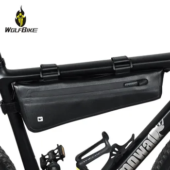 

Full Waterproof Bike Front Tube Frame Bag 2.8L Road MTB Riding Sports Foldable Bicycle Storage Tool Panniers Triangle Frame Bags
