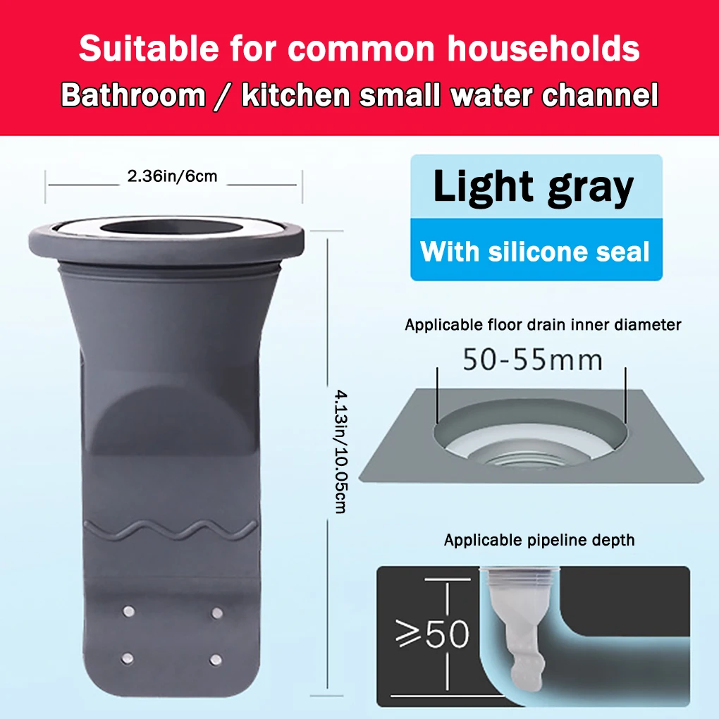 Drain Stopper Basin Drain Stopper Silicone Drain Stopper for 50-55mm Floor Drain Pipes