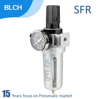 

BLCH Pneumatic Air Filter Regulator BSP 1/2" 1/4" 3/8" SFR-200/300/400 Air Compressor Oil Lubricator Moisture Water Trap Filter