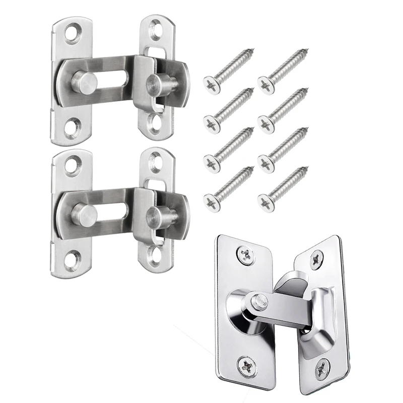 

3 Pcs Right Angle Lock 90 Degree Room Door Buckle Buckle Suitable for Bathroom Barn Door Sliding Door Buckle Bending Right Angle