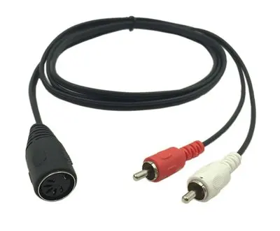 5 Pin Din Женский до 2 RCA мужской профессиональный класс аудио кабель 1 м |