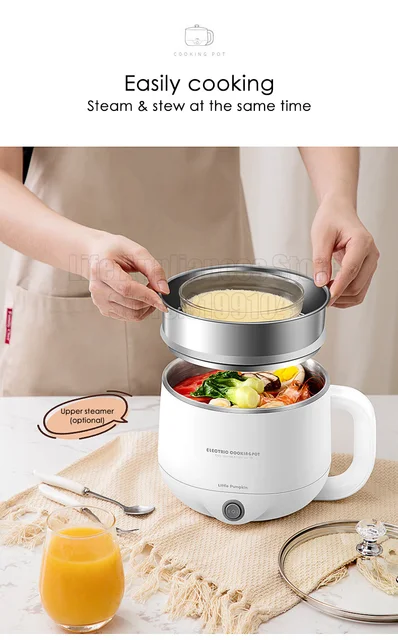 Small Electric Cooker Stainless Steel pot Multifunction ri ce cooker