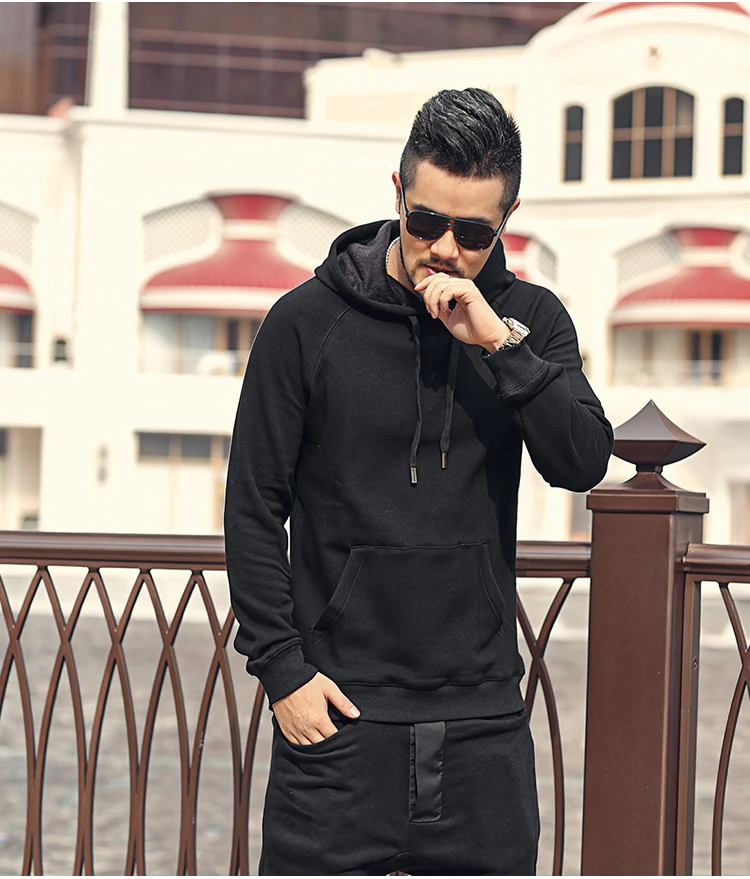 Новинка Осень-зима худи из хлопкового флиса мужские толстовки с капюшоном F0006 |