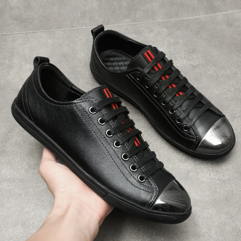 Мужская обувь Повседневная из натуральной кожи Модная мужская высокого качества