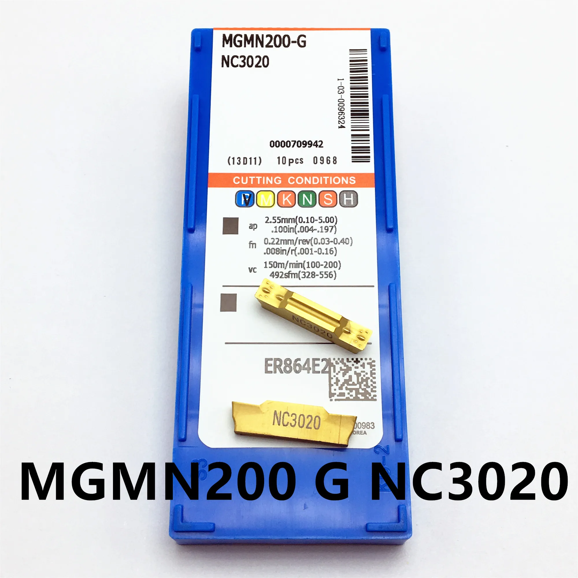 

10PCS Carbide 10 pcs/box MGMN200-G NC3020 2mm width carbide insert MGMN200 for MGEHR / MGIVR lathe cutting tool