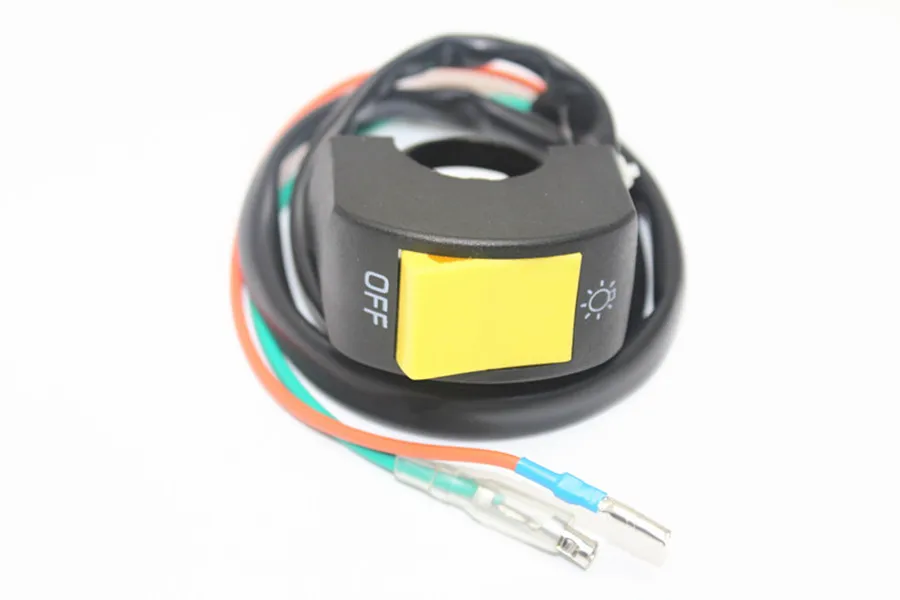Motorbike Handlebar Switch On-Off LED Headlight Foglight 12V Yellow