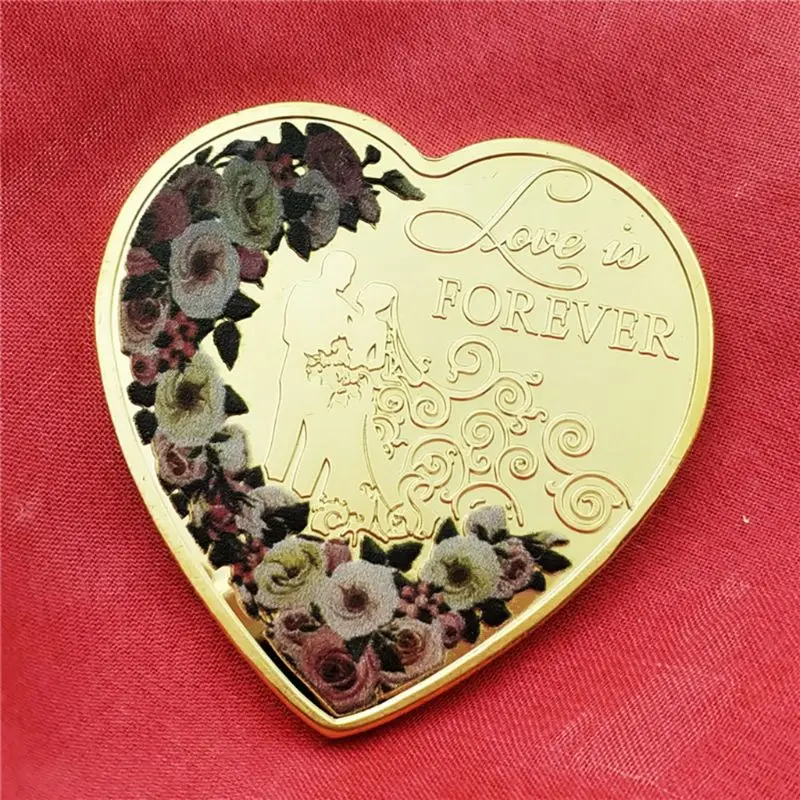 Lovers Commemorative Coin Collection Gift Souvenir Art Metal Antiqu