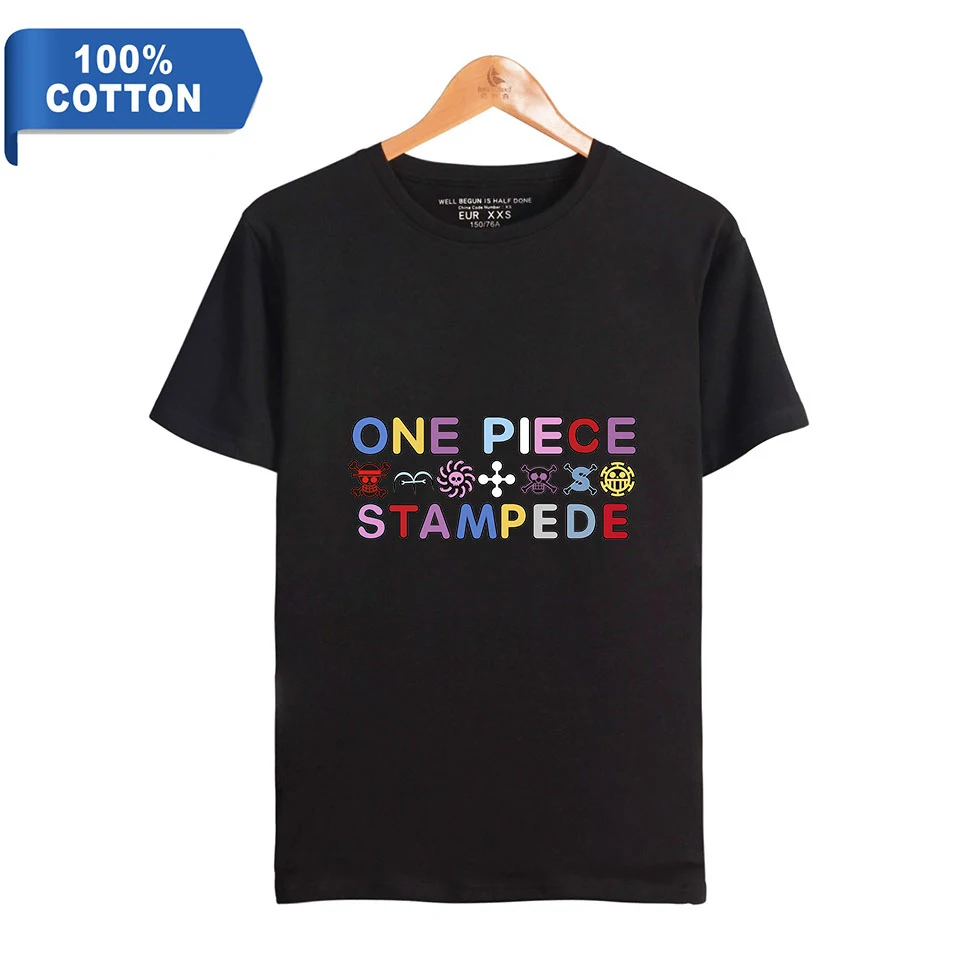 

One Piece Theatrical Edition Joint model Harajuku Fashion Tee Unisex Short Sleeve T-Shirt Streetwear Summer 100% Cotton Fashion
