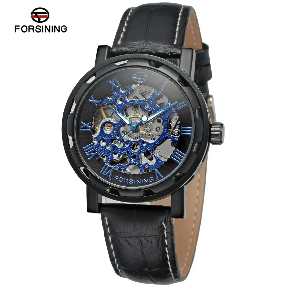 

Forsining Automatic Machine Movement Roman Numerals Hollow out Retro Leather Belt Mechanical Wrist Watch