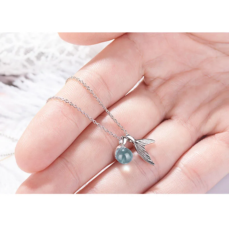 MEETSOFT белое тибетское серебряное ожерелье с подвеской Минималистичная цепочка до