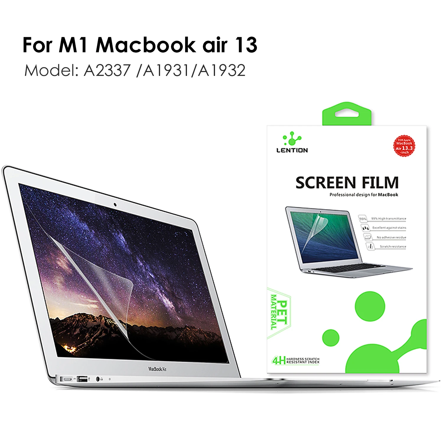 Película protectora de pantalla para Macbook Air de 13 pulgadas, modelos A2179, A2337, A1932, protección ocular, 2020 M1