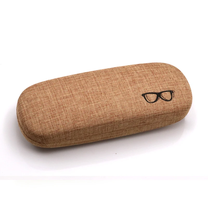 Cotton flax Brown COLOUR_MAX для мужчин и женщин, детские кожаные очки для глаз, жесткий защитный чехол для чтения, Чехол для очков, портативный футляр для солнцезащитных очков, чехол - Цвет: Cotton flax Brown