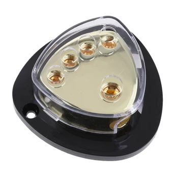 

4-Way Car Audio Solar Amp Power/Ground Cable Splitter Distribution Block with Protective shell.