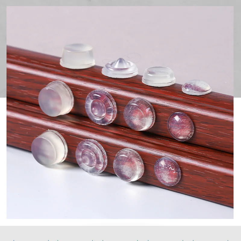 Self-Adhesive Damper Buffer Furniture Hardware Kitchen Cabinet Door Stop Bumper Transparent Rubber