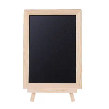 

Wood Tabletop Chalkboard Double Sided Blackboard Message Board Children Kids Toy